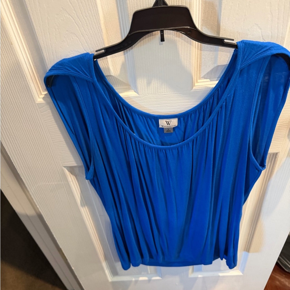 Worthington Royal Blue Sleeveless Blouse